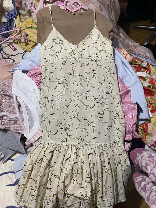 小碎花连衣裙两件套 均码