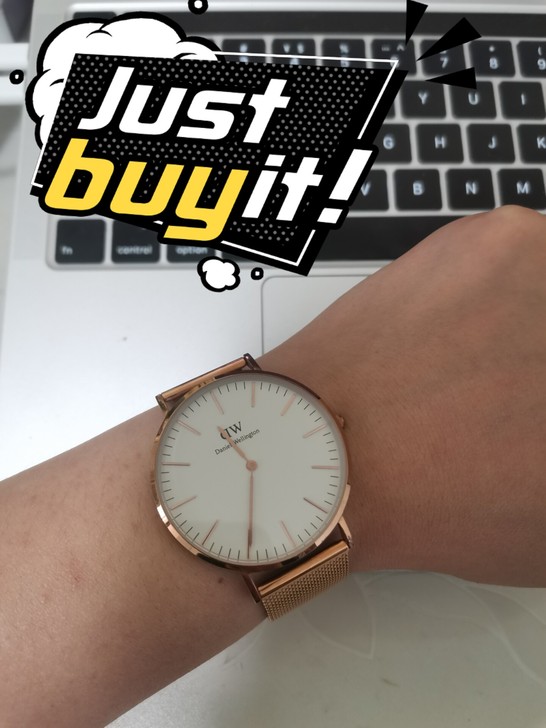 DW玫瑰金色石英表，85新，走时准确耐用，...