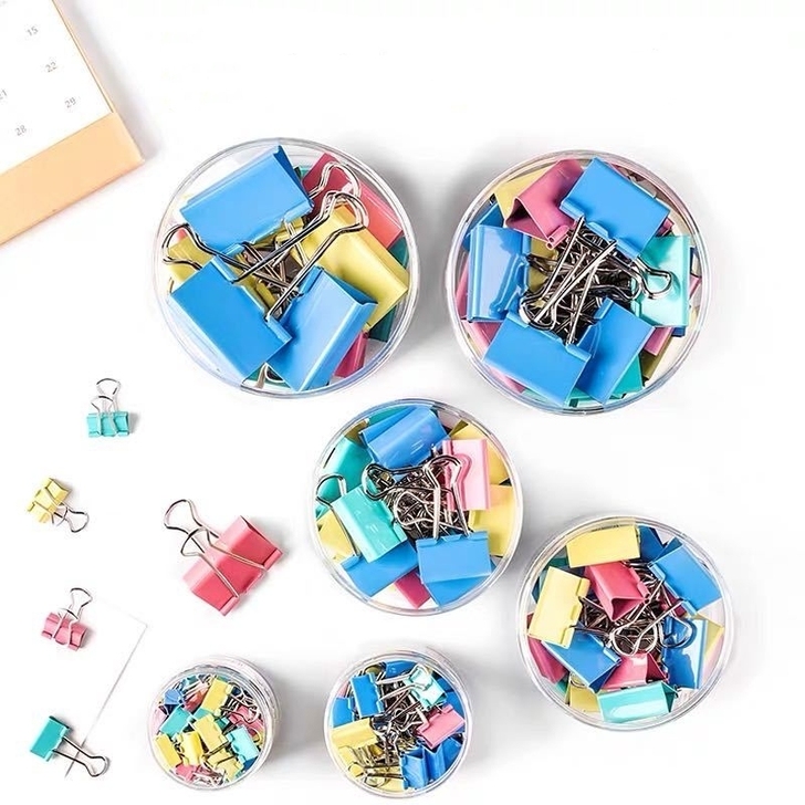 彩色长尾夹小夹子文件夹燕尾夹办公文具