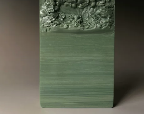 松花石砚 文房名砚学生砚台 磨墨六寸砚台歙...