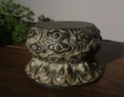 青石祥云壶承壶垫茶托镇纸复古禅意手工石雕 ...