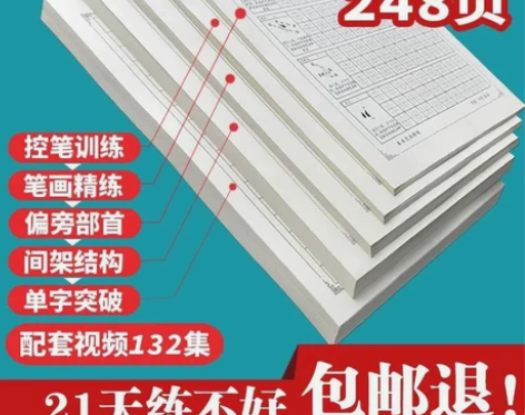 21天有效 控笔训练字帖小学,初中,高中成...
