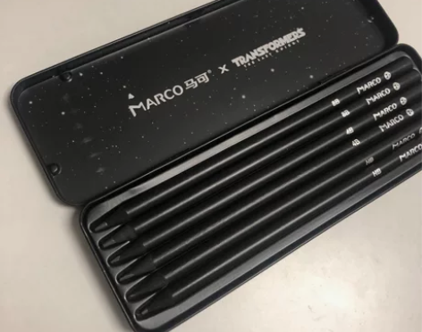 全新 马可变形金刚6支素描铅笔定制铁盒装 ...