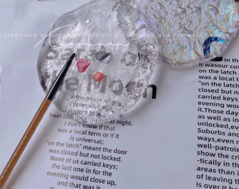 小瑄美甲拍照道具神器手拿网红摆件水晶盘日系...