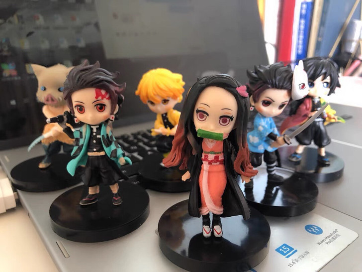 全新6个=29.9元包邮 鬼灭之刃动漫手办...