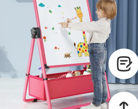 幼儿童画画板磁性支架式小黑板家用宝宝涂鸦写...