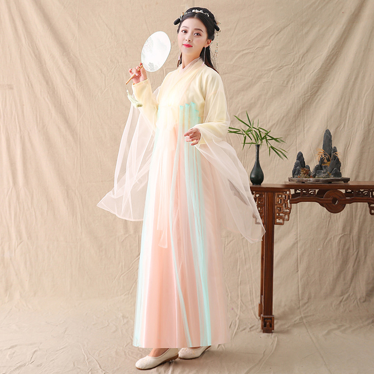 三生三世白浅同款古装汉服仙女装古筝舞蹈表演...