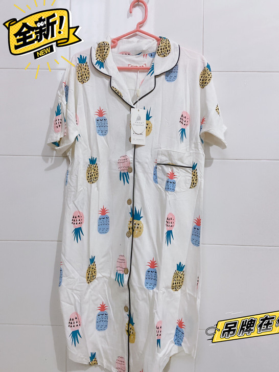 短袖睡裙新款韩版宽松大码连衣裙