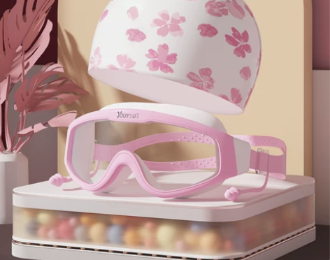 泳镜女防水防雾高清大框近视款游泳眼镜女士专...