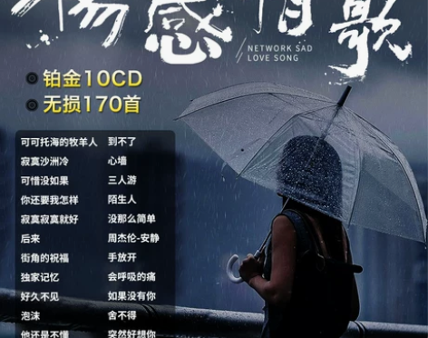 网络流行伤感情歌汽车载cd碟片车用音乐歌曲...