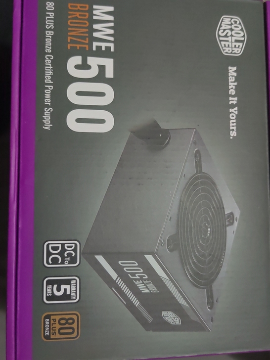 自用   99新酷冷至尊500w  铜牌电源