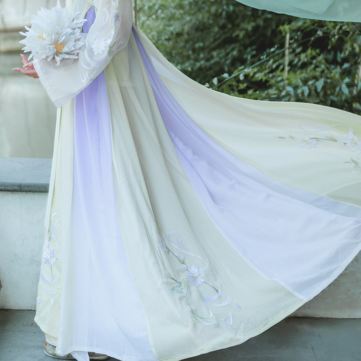 【浣颜】如梦霓裳原创汉服女装6米摆渐变对襟...