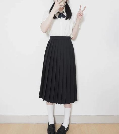 【中牌】不良裙jk群百褶，黑色，长度70，...