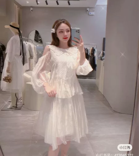 原创设计师品牌班晓雪仙气连衣裙全新34码 ...