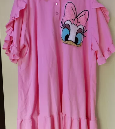 女款粉色重工蝴蝶结 Polo裙   只穿了...