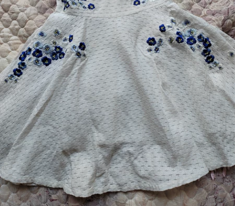 包邮，几乎全新，白色刺绣连衣裙，身高100...