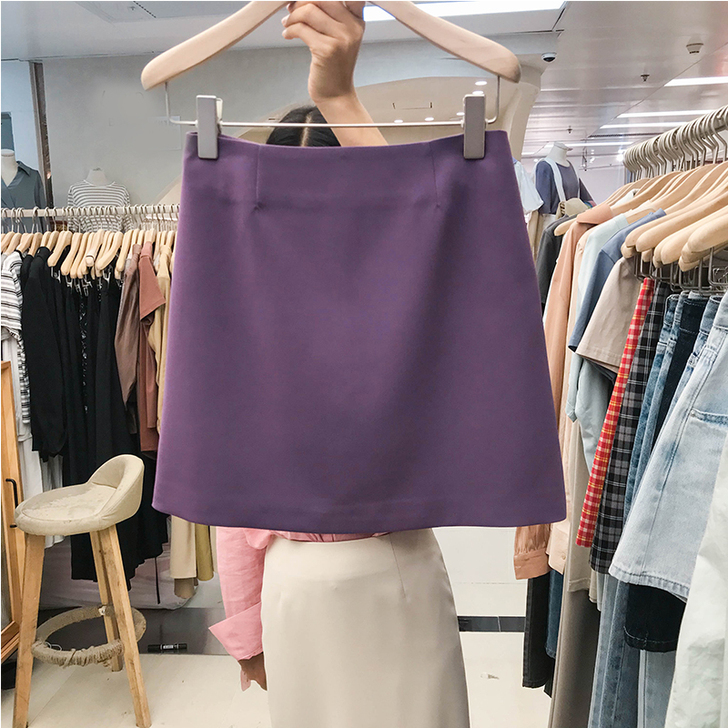 2020春夏装高腰显瘦A字小短裙包臀性感一...