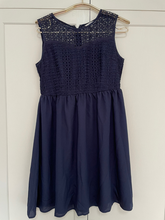 Lagogo深蓝色蕾丝连衣裙，160尺寸。...