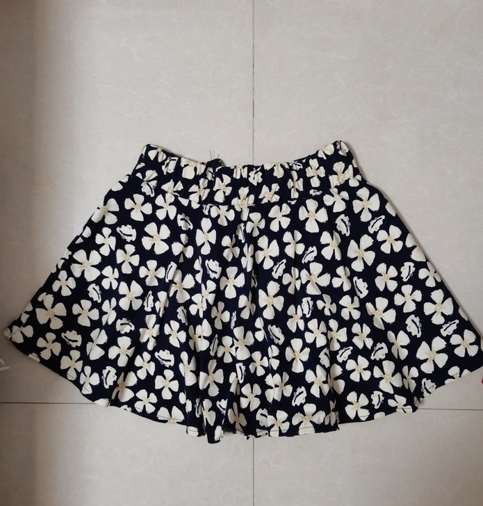 碎花裙 超短裙 松紧腰 高腰