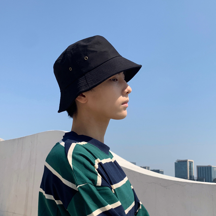 贝纳登 黑色渔夫帽男遮阳帽子男潮春夏季韩版...