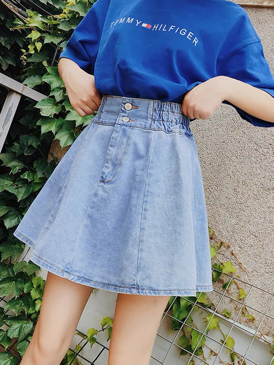【狂欢价】牛仔裙半身裙女2018春夏装新款...