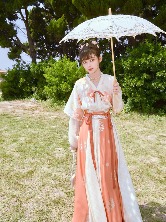 十三余小豆蔻儿洛神花事  橘色XXS三件套...
