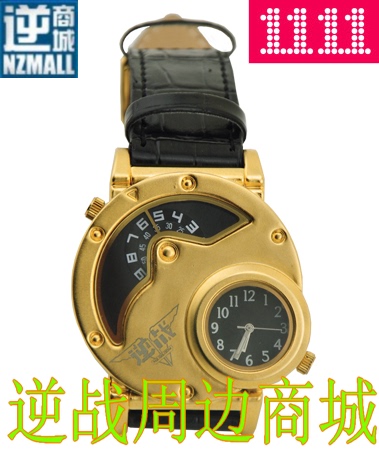 逆战金色刀锋双表盘手表户外休闲运动手表潮男...