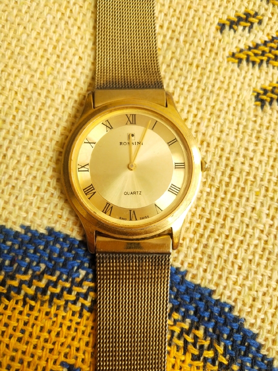 罗西尼超薄石英腕表一块，飞碟超薄碟盘，18...