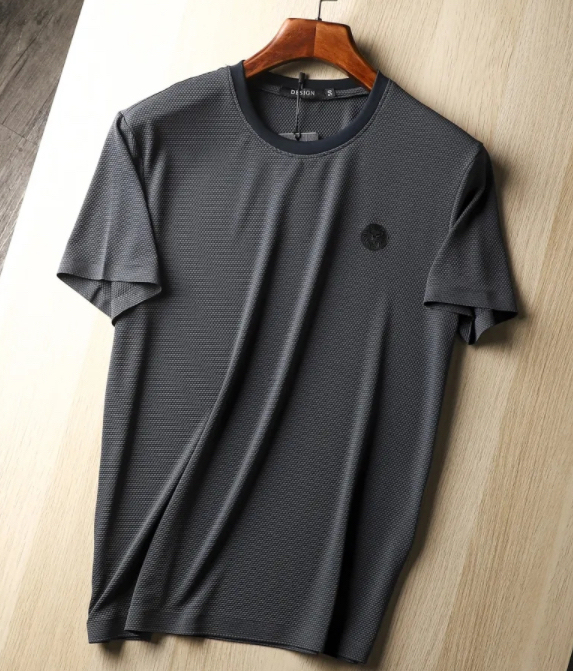 全新男士T恤高档蜂巢科技面料冰爽速干透气弹...