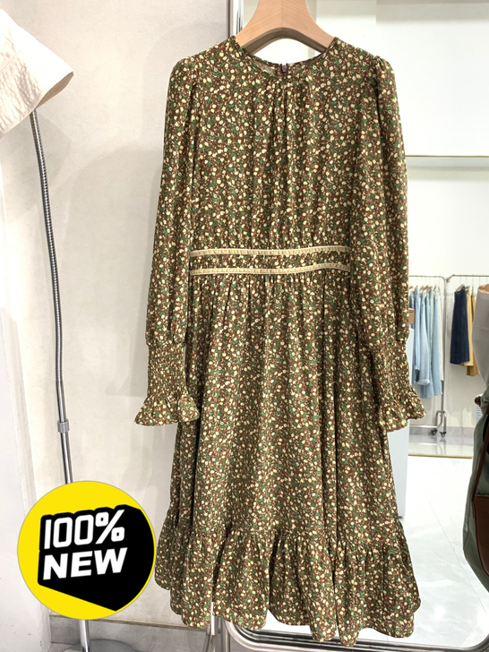 碎花雪纺连衣裙