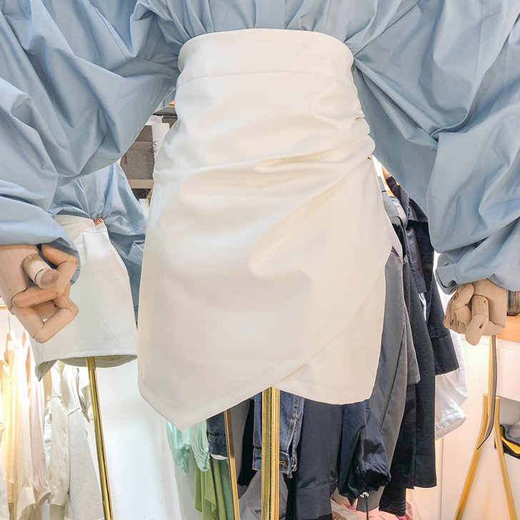 秋季新款高腰包臀显瘦a字一步裙网红泫雅风#...