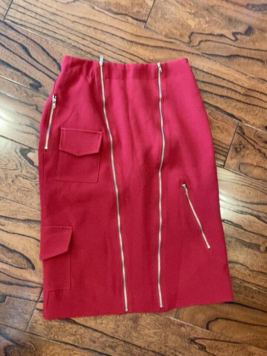 包臀裙！酒红色！