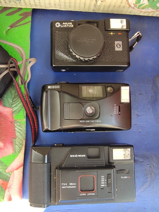 三款老式照相机 ，ricoh理光照相机