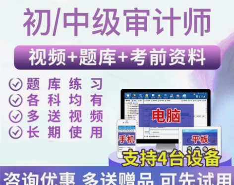 2022年初/中级审计师考试  视频+题库...