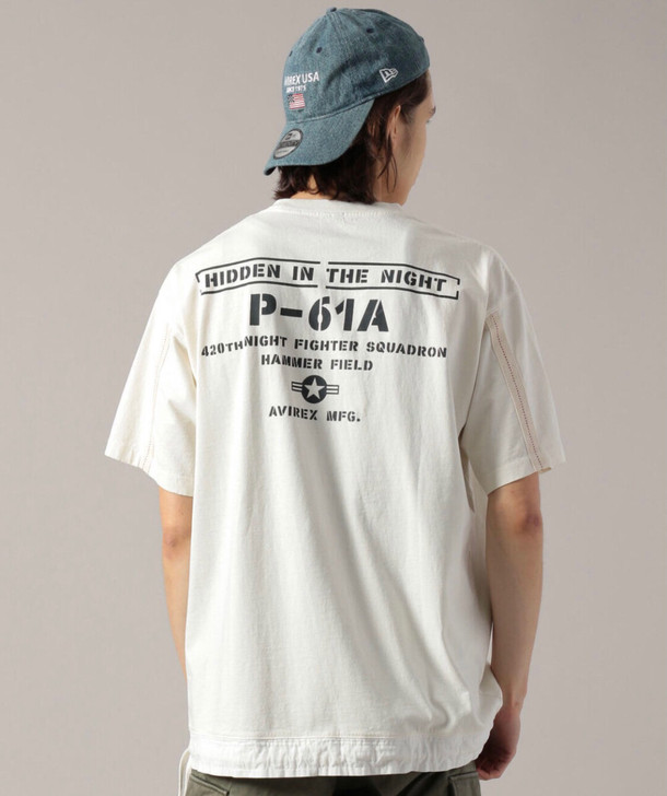 王牌飞行男士纯棉潮款梭织拼接短袖T恤