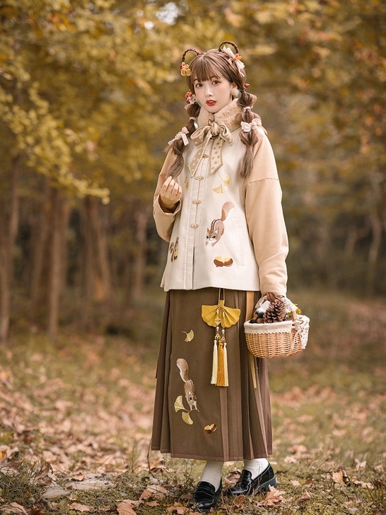 池夏 花与酒:糖炒栗子 明制对襟衫比甲百迭...