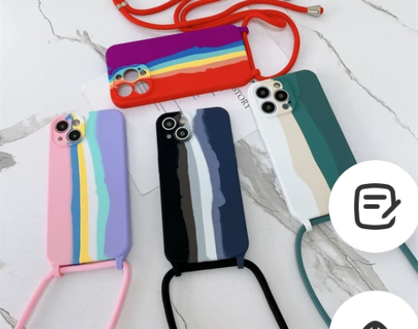 彩虹色液态iPhone13Pro硅胶手机壳...