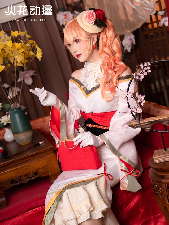 碧蓝航线cos黎塞留cos新年和服