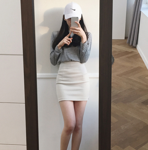 短裙夏半身裙2019韩版白色包裙 高腰弹力...