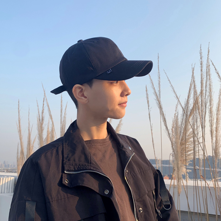 简约纯色棒球帽子男潮牌春夏季时尚百搭弯檐遮...