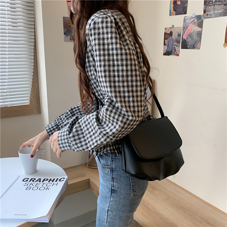 韩国新款复古百搭饺子包简约小包包女2021...