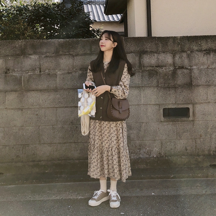 百搭碎花裙  全新未下水
