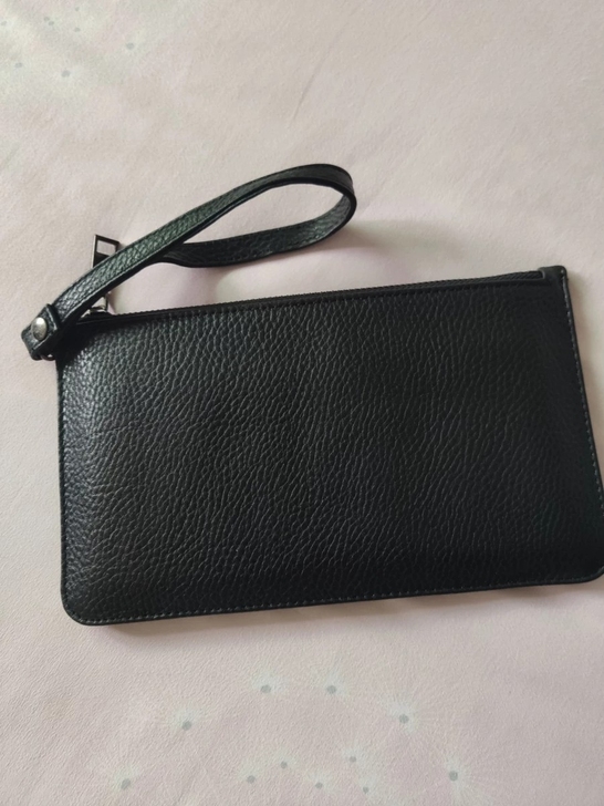 荔枝纹头层牛皮真皮手拿钱包，全新，尺寸：2...