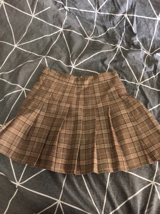 爱衣服格子学生裙秋款s，腰围62