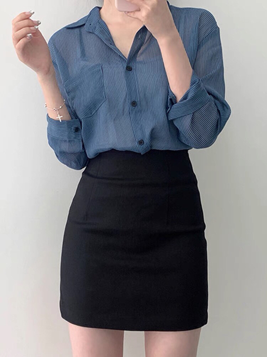 2021春夏季新款白色半身裙女高腰a字短裙...