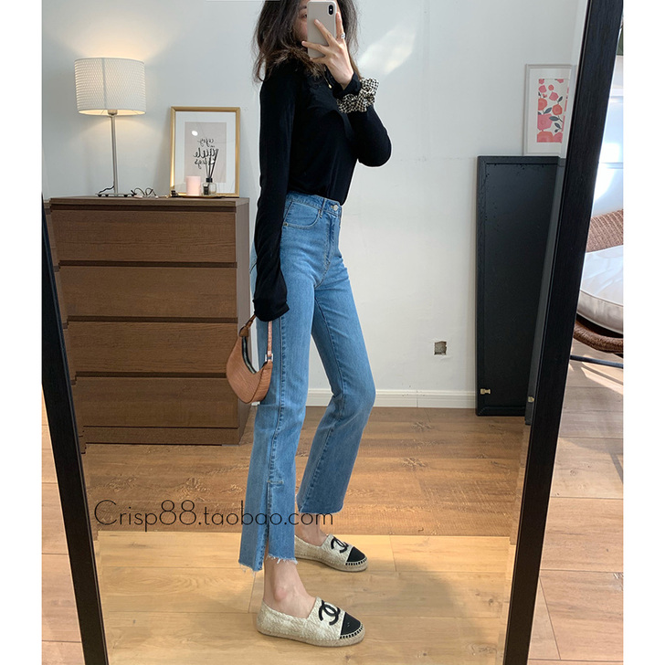 瘦瘦裤！版型好炸狠显瘦高腰复古舒适大弹力毛...