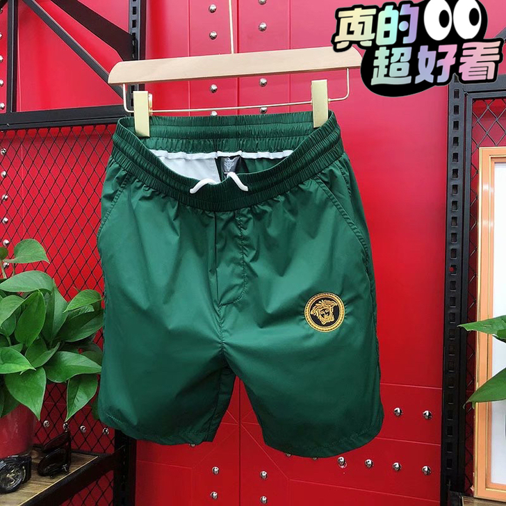 休闲运动短裤男2021夏季潮牌美杜莎印花五...