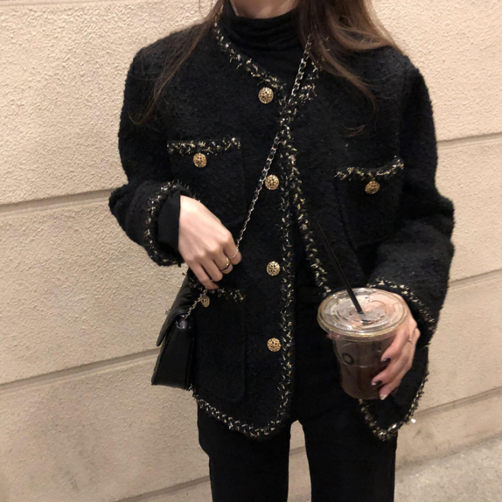 妮子外套女秋冬2020年新款粗花呢炸街名媛...
