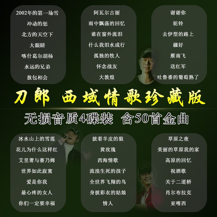 刀郎cd唱片正版汽车载 西域情歌经典老歌无...