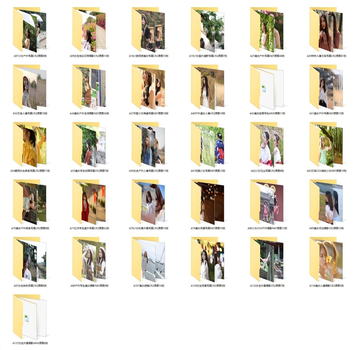 RAW原图原片少女高清写真摄影未修底片PS...